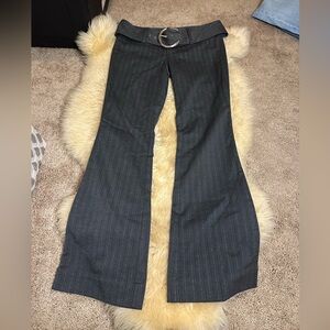 Rue21 Black Pinstripe Dress Pants with Subtle Shine